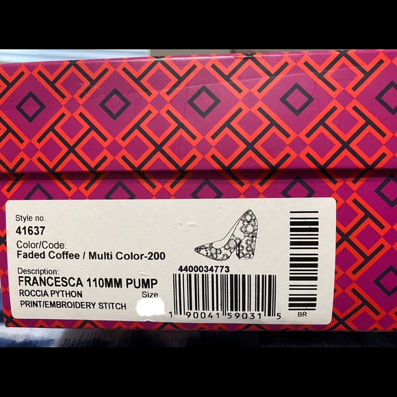 Tory Burch Francesca Roccia Python heels - Picture 9 of 12